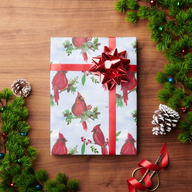 Röd julkort papper religiös presentpapper (Julgåva)