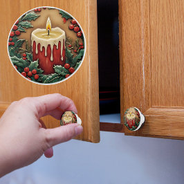 Röd jullykta knopp