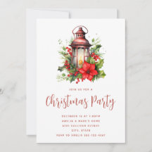 Röd jullykta Poinsettia och tall firande