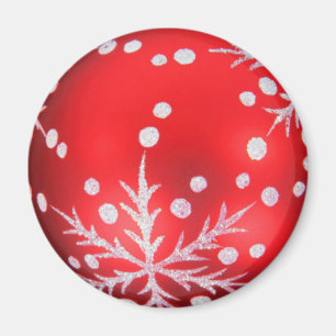 Röd julprydnad magnet