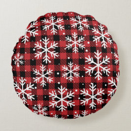 Röd julrunda Pillow Rund Kudde