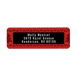 Röd julsötare Helgdag Returadress Returadress Etikett