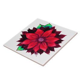 RÖD JULSTJÄRNAdesign för KLASSIKER Kakelplatta