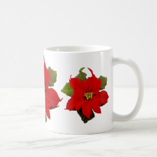 röd julstjärnahelgdagmugg 2 kaffemugg