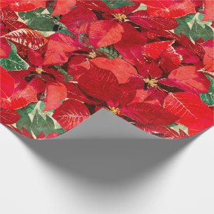 Röd julstjärnajul presentpapper
