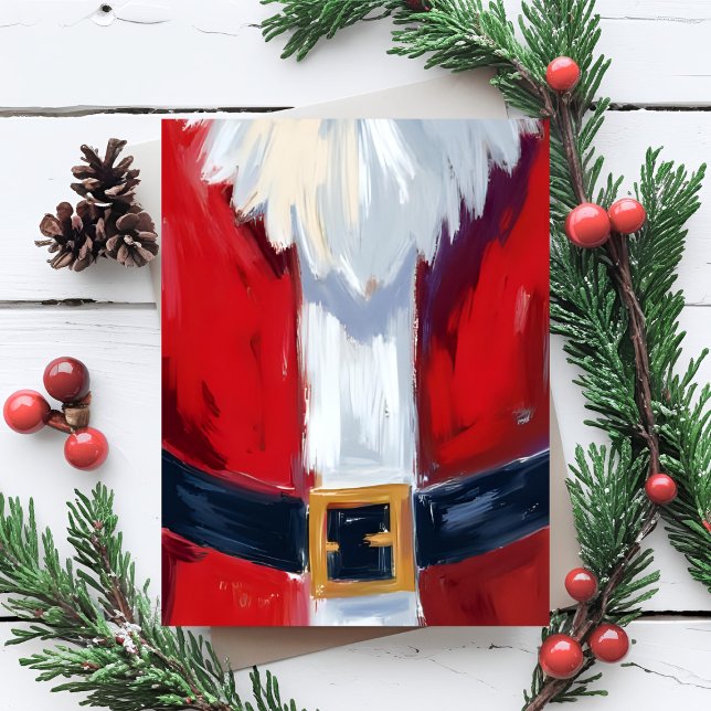 Röd jultomtedräkt jul helg vykort (Skapare uppladdad)