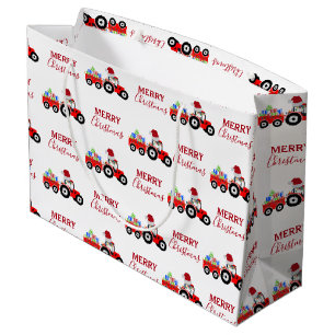 Röd jultraktor Lastbil Farm