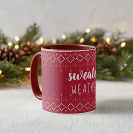 Röd jultröja Väder Tvåtons Kaffemugge Mugg