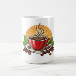 Röd kaffekopp
