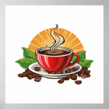 Röd kaffekopp