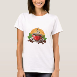 Röd kaffekopp t shirt