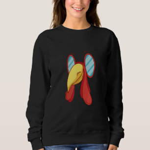 Röd kalkon ansiktsmask djur med glasögon design t shirt