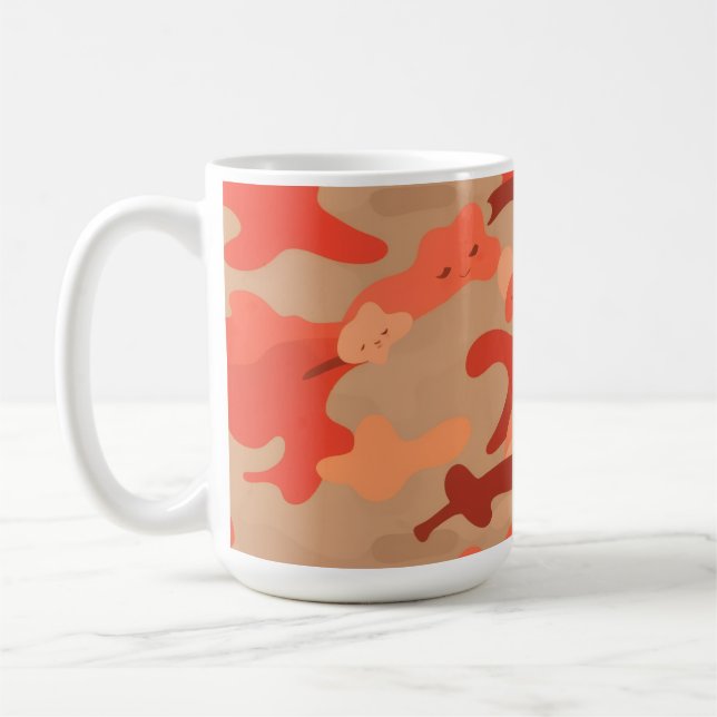 Röd kamouflage kaffemugg (Vänster)