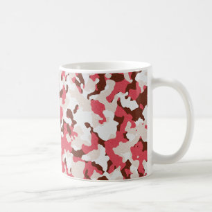 Röd kamouflage mönster kaffemugg