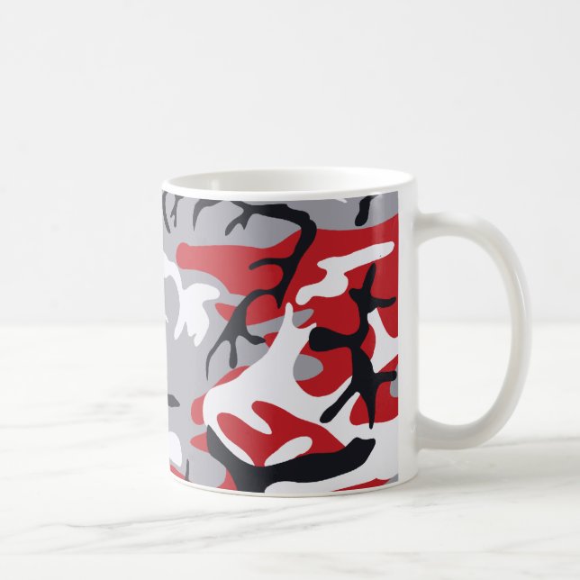 Röd kamouflagemugg kaffemugg (Höger)