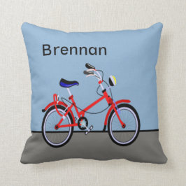 Röd känd anpassade för cykel och för väg kudde