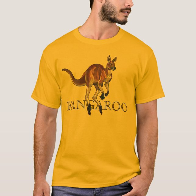 röd känguru t shirt (Framsida)