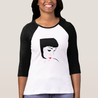 Röd kantdam tee shirt