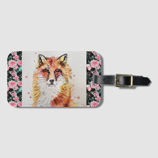 Röd kantfärg, vattenfärg, Livsmedel Bagagebricka (Framsida horisontal)