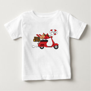 Röd kardinal Älskare på Scooter T Shirt