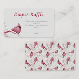 Röd kardinal Bird Shower Raffle Tilläggskort