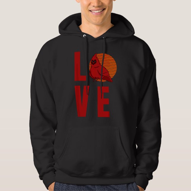 Röd kardinal fågelskådning hoodie (Framsida)
