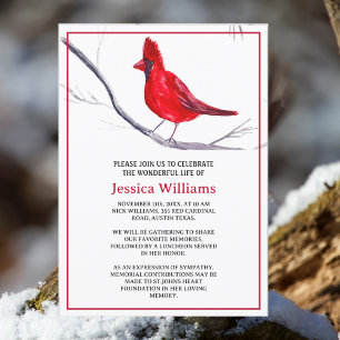 Röd kardinal Firande i Life Memorial Inbjudningar
