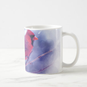 Röd kardinal i Snöstorm Kaffemugg