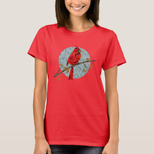 Röd Kardinal, julens fågel Tee Shirt
