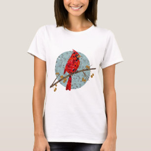 Röd Kardinal, julens fågel Tee Shirt