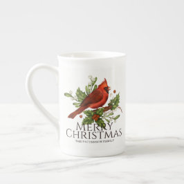 Röd Kardinal-julmustegift Benporslin Mugg