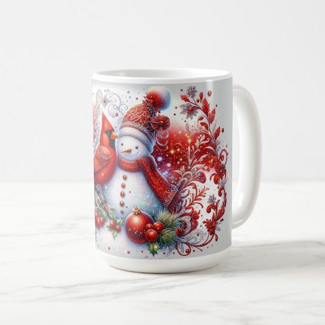 Röd Kardinal Kaffemugg (Framsida höger)