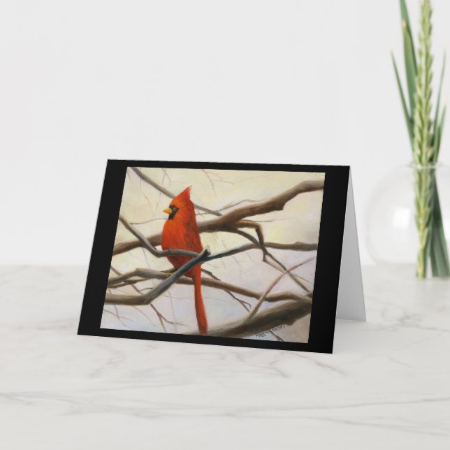 "Röd kardinal ", Kort (Framsida)