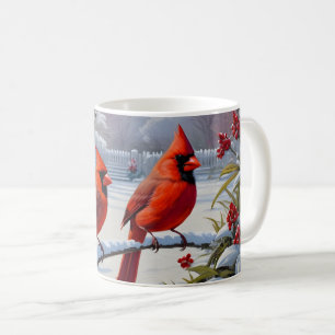 Röd kardinal Songbird Kaffemugg