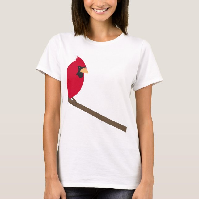 Röd kardinal t shirt (Framsida)