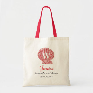 Röd karibisk destinationsbrölloptote bags tygkasse