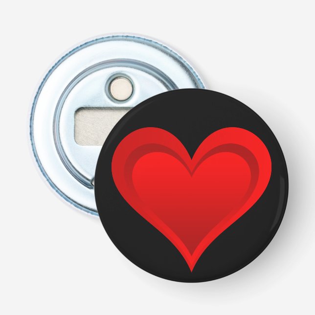 RÖD KÄRLEK HEART + text och idéer Flasköppnare (Framsidan)