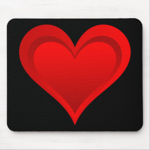 RÖD KÄRLEK HEART + text och idéer Musmatta