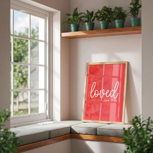 Röd kärlek tro citat minimalism poster