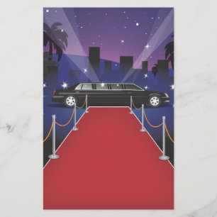 Röd karpet Celebrity-limo Brevpapper