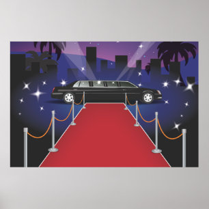 Röd Karpong Kändis Limousine Poster
