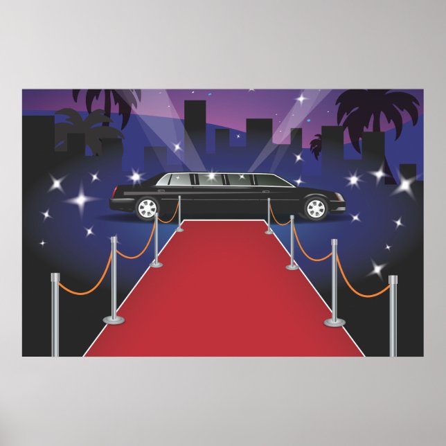 Röd Karpong Kändis Limousine Poster (Framsidan)