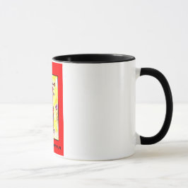 "RÖD KATT OCH PURPURFÄRGADE TULPAN" 11 uns. Mugg
