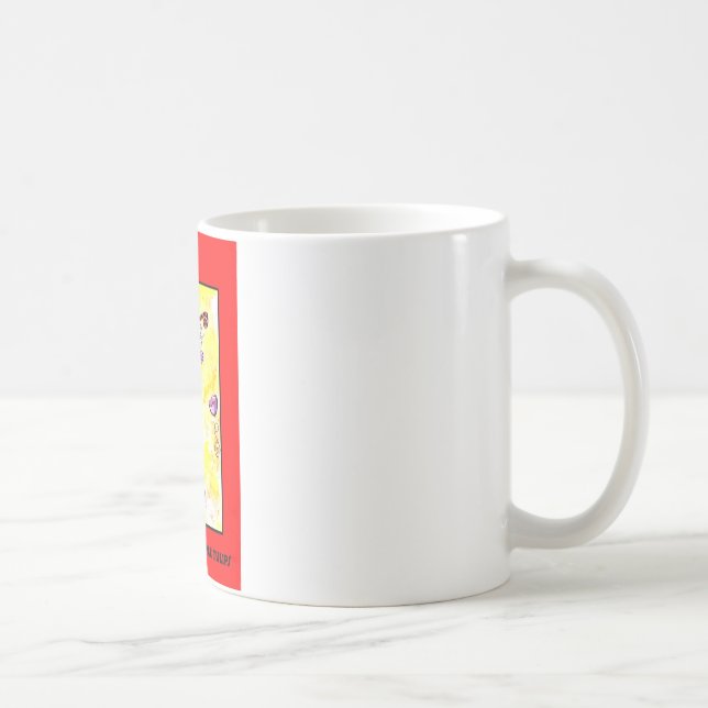 "RÖD KATT OCH PURPURFÄRGADE TULPAN" 11 uns. Mugg (Höger)