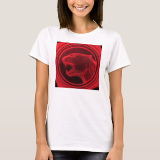 Röd katt tee shirt