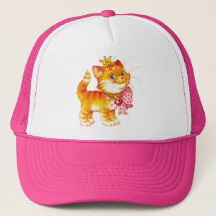 röd katt truckerkeps
