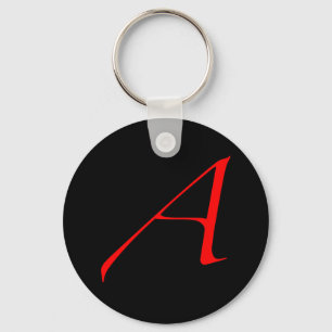 Röd keychain för ateist "A" Nyckelring