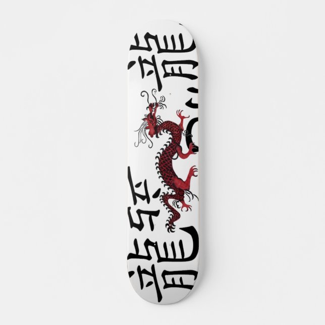 Röd kinesisk drake old school skateboard bräda 21,6 cm (Framsida)