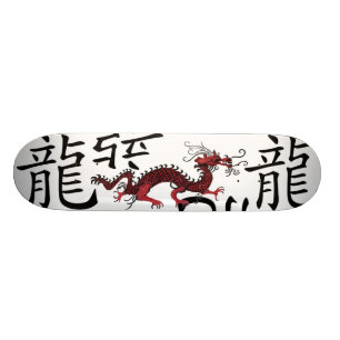 Röd kinesisk drake old school skateboard bräda 21,6 cm