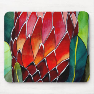 Röd King Protea-blomma Musmatta
